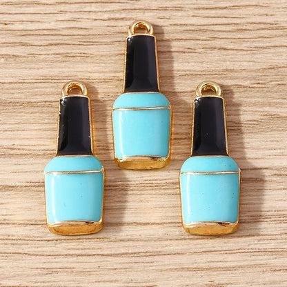 10pcs Mix Cute Enamel Women Lips Lipstick Charms Pendants for Jewelry Making Earrings Necklace Bracelets DIY Crafts Supplies