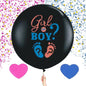 1 Set Giant Boy Or Girl Gender Reveal Black Latex Baby Shower Confetti Ballons