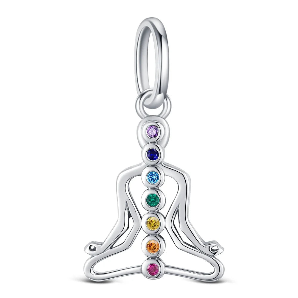 2025 Hot 925 Sterling Silver Rainbow Pride Month Charm Pendant heart bead unlimited Fit Original Bracelet For Women Jewelry Gift