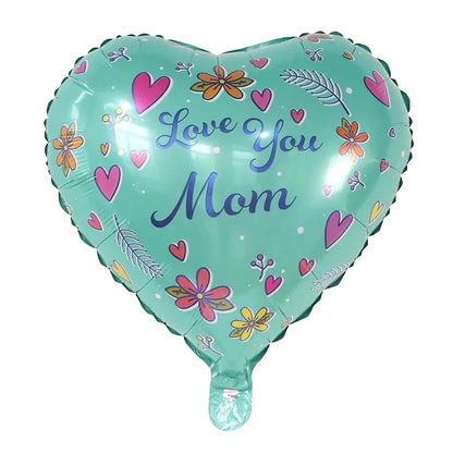 10pcs 18inch spanish mother foil balloon i loveyou have mom balloon heart gift mother's day adult birthday decoration