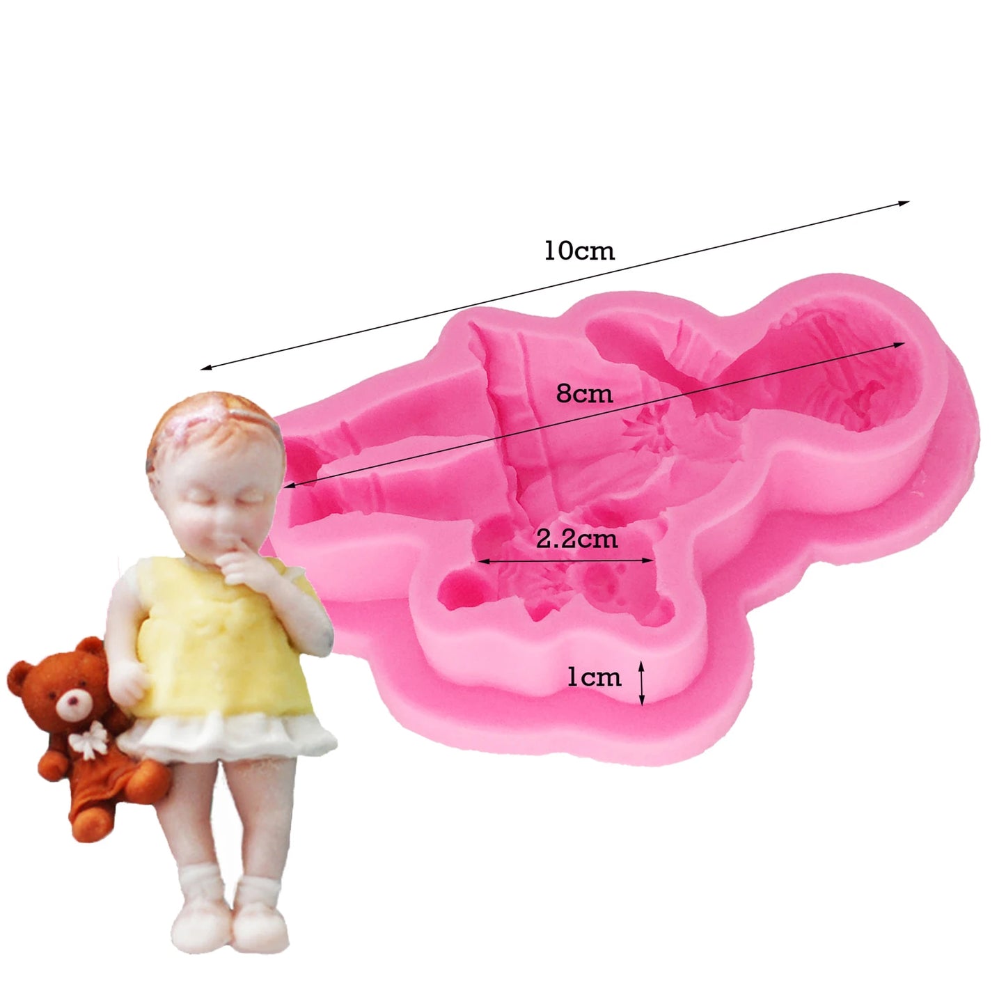 3D Sleep Baby Shape Cooking Tools Silicone Mold For Baking Kitchenware Chocolate Candy Jelly Fondant Cake Decorating