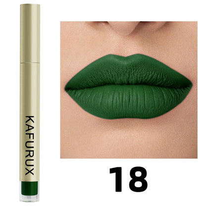 20 colors sexy long lasting velvet matte lip gloss liquid lipstick lip makeup red pink brown nonstick cup waterproof lip glaze