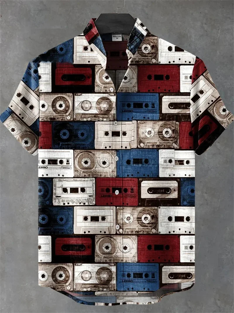 Men’s Retro Hawaiian Shirt – Breathable Short Sleeve Harajuku