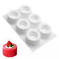 Silicone 6-Link Concave Cup Cake Mold  Dimpled Cupcake Mold DIY Cake Chocolate Maker Tool Kitchen Baking Tool Accessories