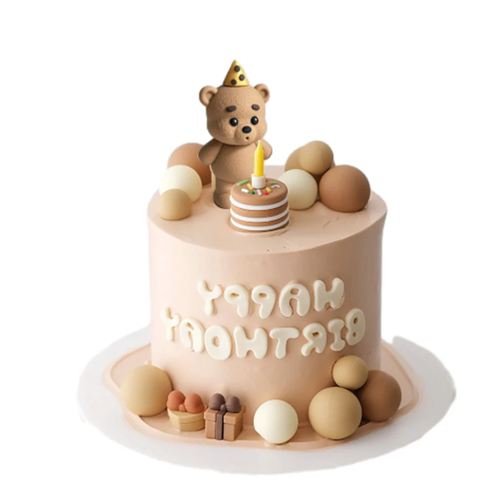 Bear or Balls Cake Toppers Teddy Theme Party Decor