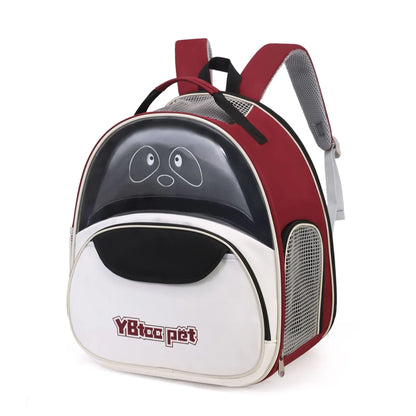 Cat backpack, outing schoolbag, double-shoulder pet bag, cat for travel, dog and cat supplies, transparent large-capacity portab