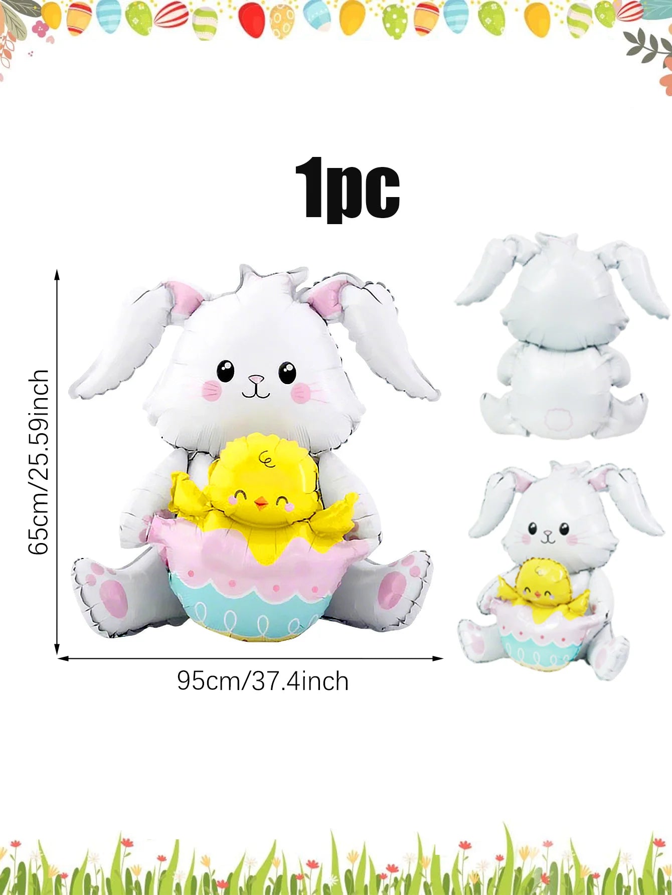 1/2pcs Easter sitting/standing rabbit holding egg balloons, suitable for Easter themes, home decoration, birthday decoration