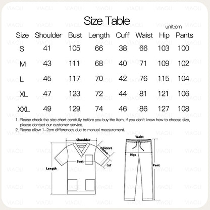 Multilcolors Beauty Work Clothes Hospital Nurse Uniforms Medical Scrub Set Women Men Clinical Clothes Dental Surgery Accessories