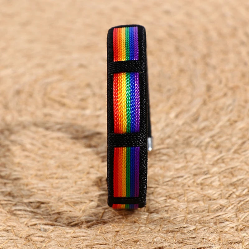 Rainbow String Open Cuff Bracelet – Fashion Unisex Bangle with Colorful Charm