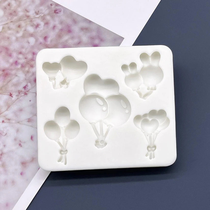Heart Balloon Design Silicone Sugarcraft Mold Resin Tools Cupcake Baking Mould Fondant Cake Decorating Tools