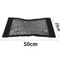 Universal Car Trunk Mesh Organizer – Tailgate Storage Net & Seat‑Back Pocket with Magic Tape