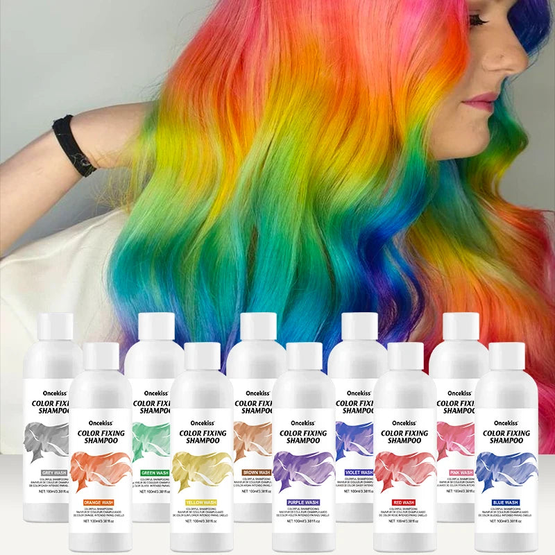 Semi-permanent Hair Color Dye Shampoo,Unisex Color Protecting And Fixing Shampoo Instant Hair Color Long-lasting Shine Hair Care