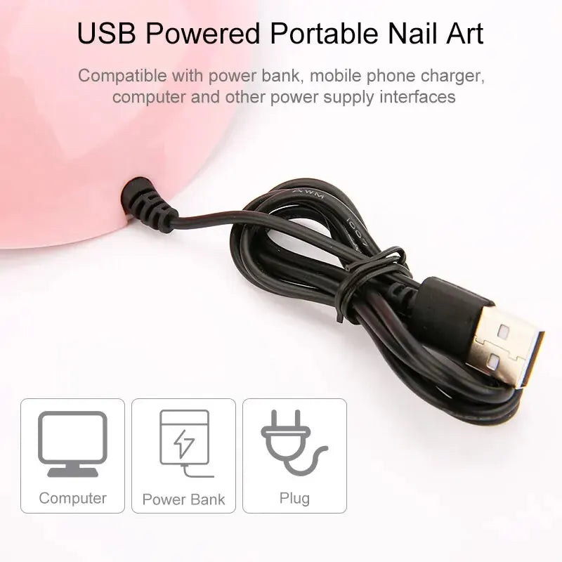 UV Led Lamp 54W USB Connector Nail Dryer For All Types