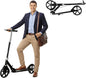Foldable Scooter for Kids Teens Adults - Adjustable Height, Hand Brake, 220 LB Capacity