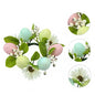 Candy Color Egg Candle Holder Flower Wreath Easter Party Decoration Desktop Home Centerpieces Table Arrangement Candles Wreath