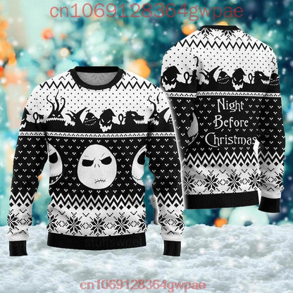 Jack Skellington and Sally Ugly Sweater Men's Women's Tops The Nightmare Before Christmas Ugly Christmas Sweater