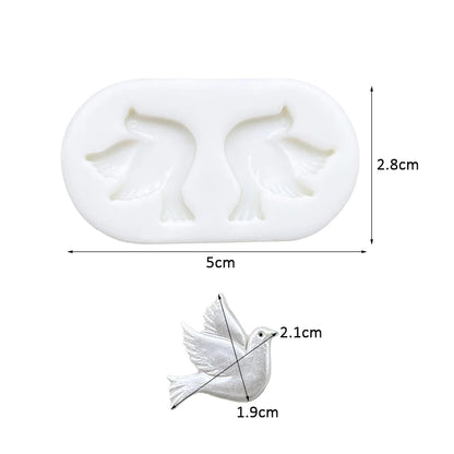 Dove Silicone Mold Fondant Chocolate Sugarcraft Mold Cake Decorating Tools Baking Accessories