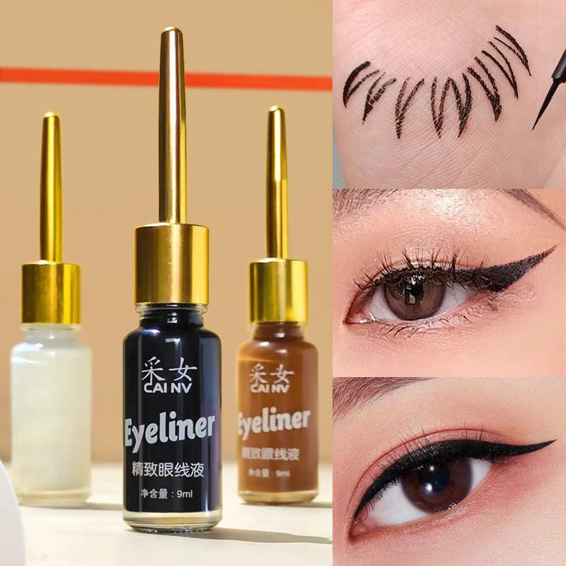 9ml Liquid Eyeliner Black White 0.01mm Super Slim Waterproof Quick Dry Long Lasting Color No Smudging Eyeliner Pencil Eye Makeup