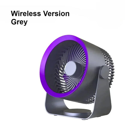 Cordless Electric Fan USB 10000mAh Wireless Portable Rechargeable Air Circulator Fan Desktop Wall Ceiling Air Cooler