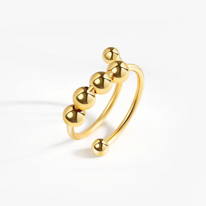 Fidget Spinner Ring Anxiety for Women Multiple Crystal Flower Eye Butterfly Animal Ring Rotate Anti Stress Wedding Jewerly