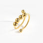 Fidget Spinner Ring Anxiety for Women Multiple Crystal Flower Eye Butterfly Animal Ring Rotate Anti Stress Wedding Jewerly