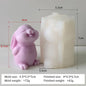 Cute Bear Kitten Rabbit Silicone Candle Mold DIY Cartoon Animal Aroma Plaster Ornament Mould Soap Candle Making Supplies