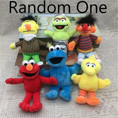 Sesame‑Street Style Plush Keychain Set – Elmo, Cookie Monster, Big Bird School Bag Pendant
