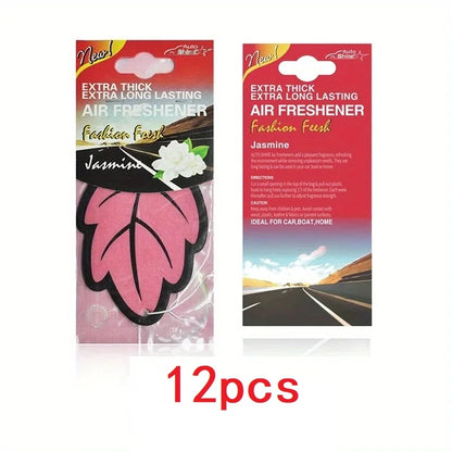 3-60 pieces Car Air Freshener, Natural Scented Tea Paper, Hanging Perfume Fragrance, Leaf Shape, Car Accessories, Interior.