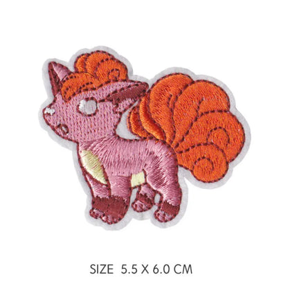 30‑Style Pokemon Embroidery Cloth Patches – Pikachu & Cartoon Iron‑On/Sew‑On Appliques for DIY Clothing
