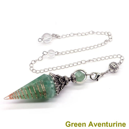 Crystal Healing Stone Quartz Pendulums Spiritual Hexagonal Pointed Resin Witchcraft Supplies Balancing Accessories Divination