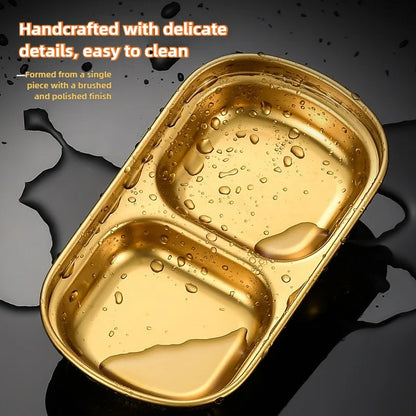 Small Sauce Bowl Kitchen Seasoning Dipping Dish Korean Style Stainless Steel 304 Multifunctional Tableware For Barbecue Dinner