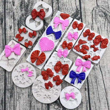 Bow Bowknot Silicone Cake Baking Mold Sugarcraft Chocolate Cupcake Resin Tools Fondant Decorating Tools