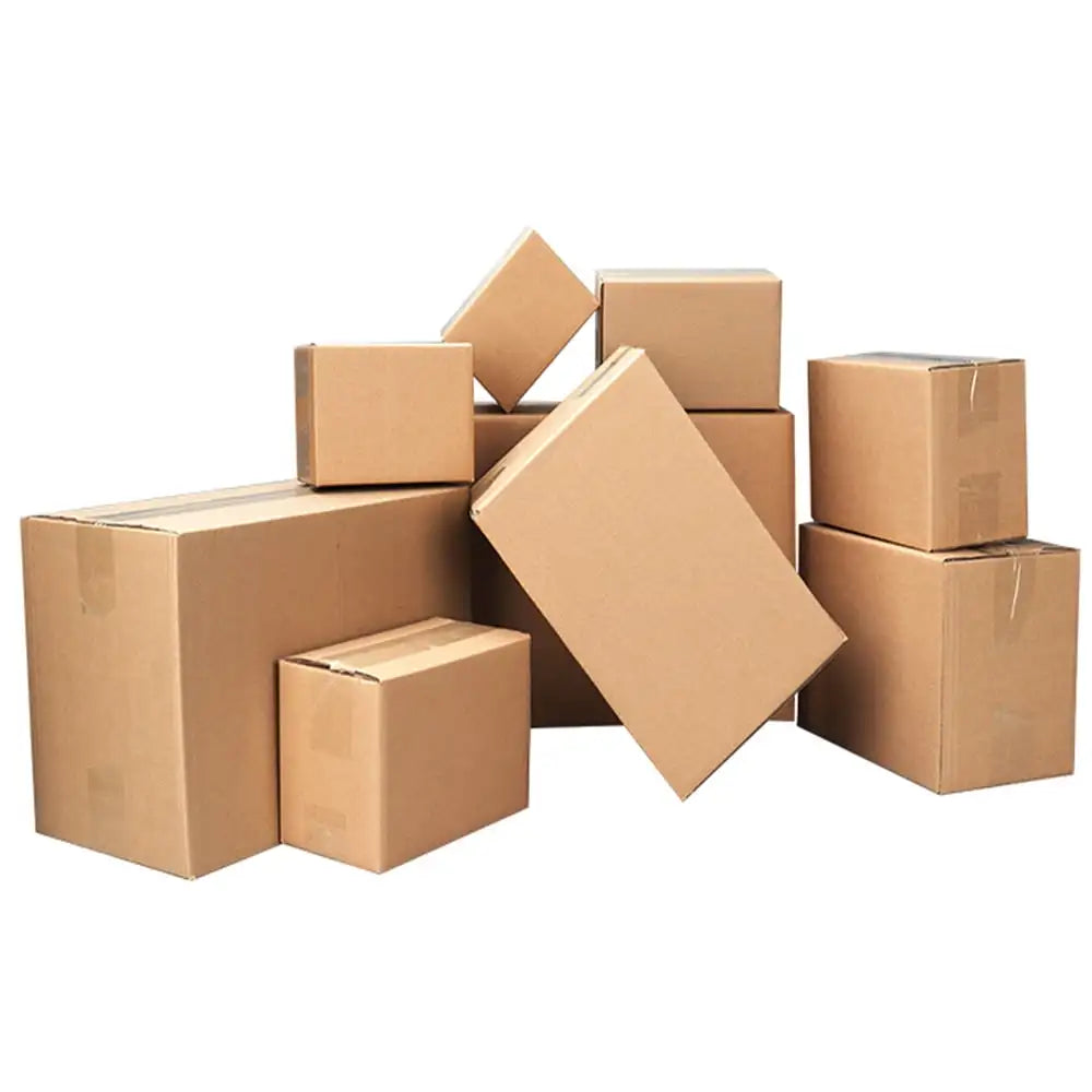 100-Pack Corrugated Cardboard Shipping Boxes   8x6x4" 6x4x4" 6x4x2" 4x4x4" Mailing, Packing, Moving & Storage for Business/Home