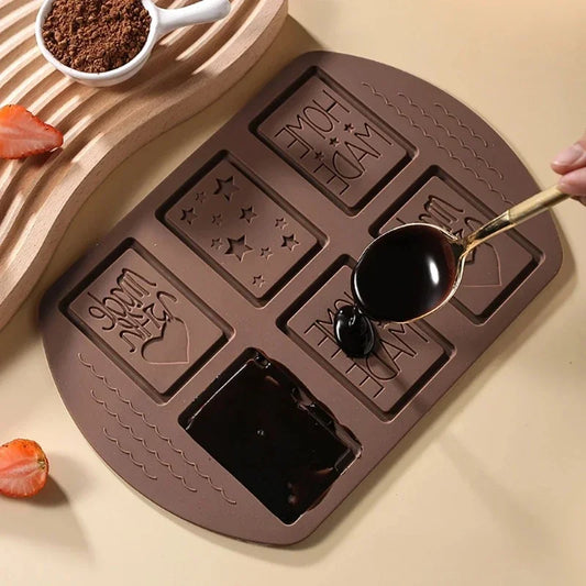 Silicone Chocolate Mold 6-Hole Christmas Multi Pattern Creative Handmade Biscuit Cake Dessert Biscuit Baking Tool