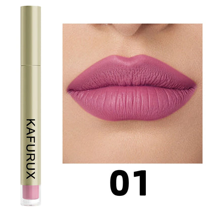 20 colors sexy long lasting velvet matte lip gloss liquid lipstick lip makeup red pink brown nonstick cup waterproof lip glaze