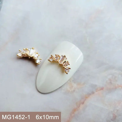 10pcs/lot Luxury No Fading Bow Butterfly Arc Nail Art Parts Zircon Crystal Manicure Nails Accesorios Supplies Decorations Charms