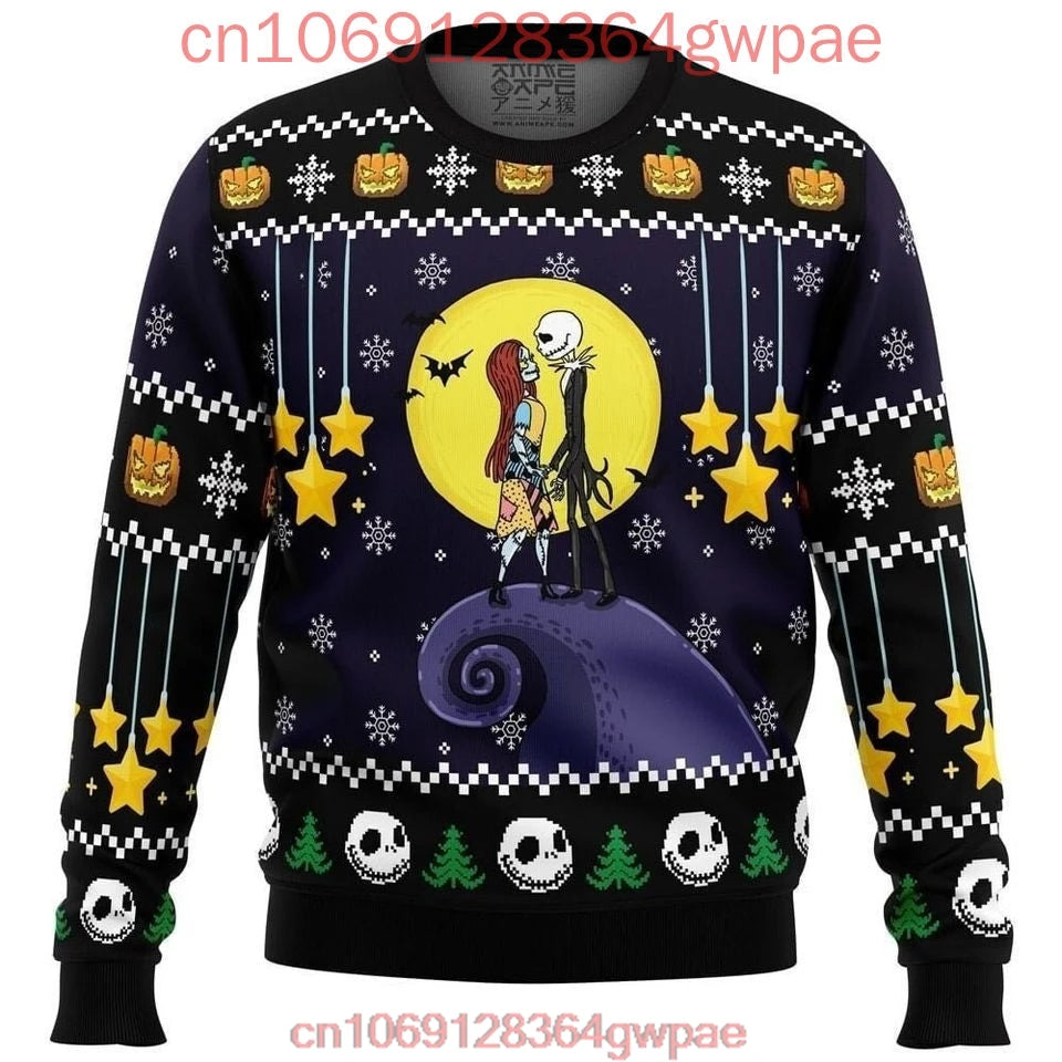 Jack Skellington and Sally Ugly Sweater Men's Women's Tops The Nightmare Before Christmas Ugly Christmas Sweater