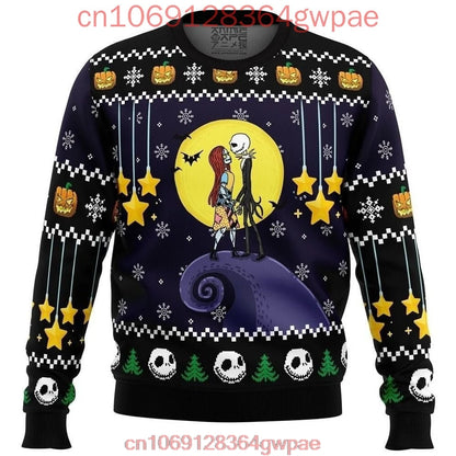 Jack Skellington and Sally Ugly Sweater Men's Women's Tops The Nightmare Before Christmas Ugly Christmas Sweater