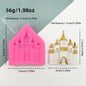 1 piece, castle shaped silicone mold, flipped sugar cake decoration, European style architecture retro castle chocolate mold