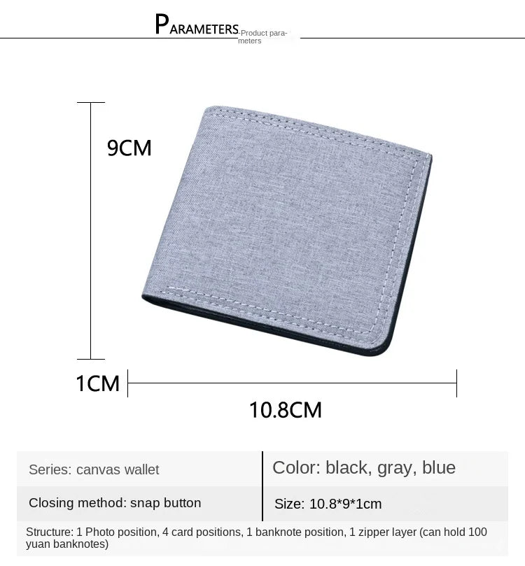 Child's Play Chucky Canvas Men Wallet Black/blue/gray Card Holder Male Money Bag bank Holder Short Purse Credit Card Case Bag