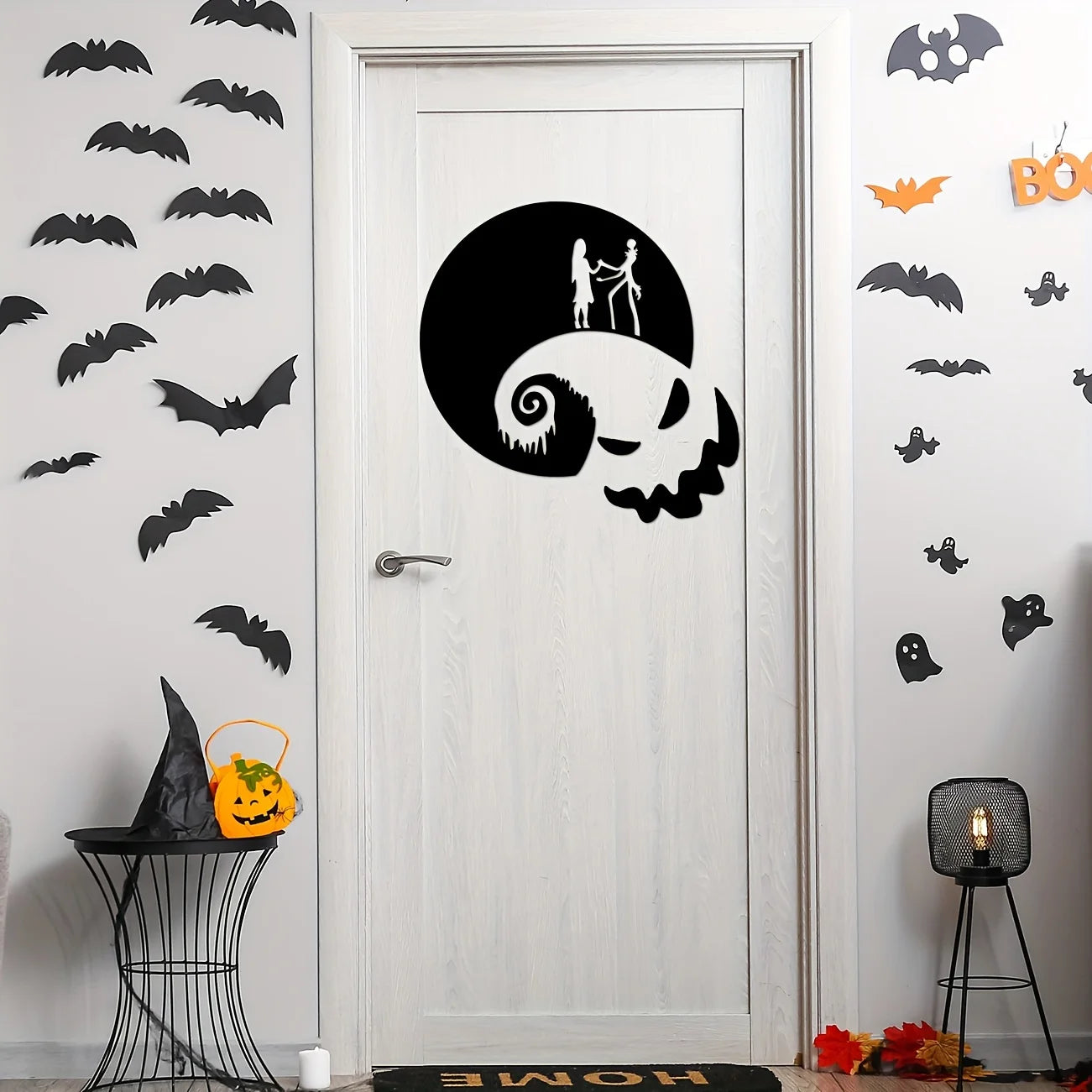 Black Halloween Stickers,Vinyl Waterproof Stickers for Laptop,Envelopes,Bumper,Skateboard,Water Bottles,Computer,Phone, Cool Stu