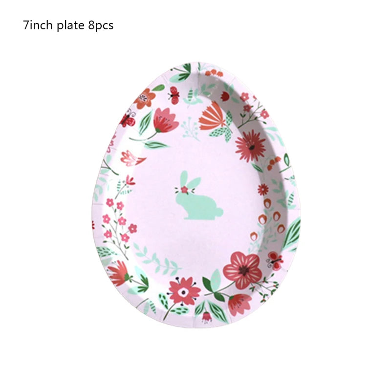 Easter Bunny Egg Party Supplies – Disposable Tableware & Kids Favors