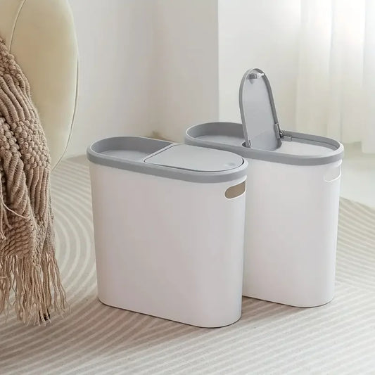1 bathroom trash can, home creative open type trash can, covered press type bathroom trash can, simple paper basket, large capac