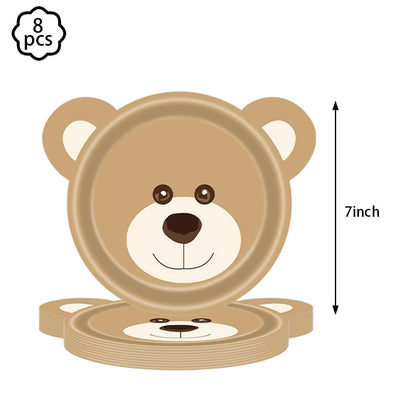 Brown Teddy Bear Party Baby Shower Supplies