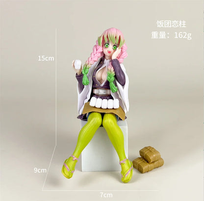 Hot Anime Demon Slayer Sit Eating High Quality Rice Figure All Style Tanjirou Nezuko Kyoujurou Tengen Tokitou Muichirou Figurine