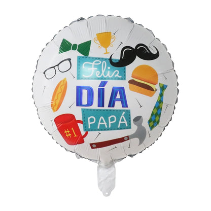 10pcs 18Inch Spanish English Happy Father's Day Foil Helium Balloon Feliz Dia Super Papa Air Globos Party Decoration Gift Baloes