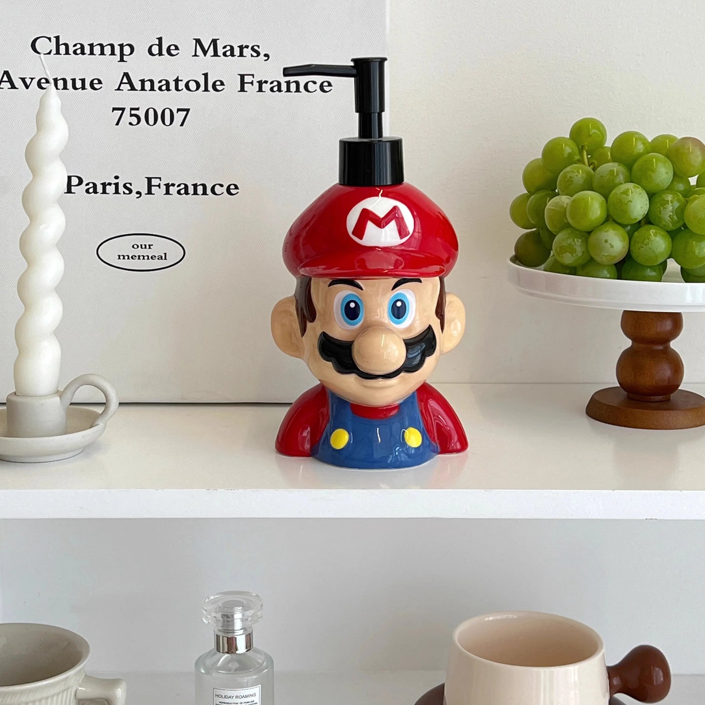 Super Mario Press Bottle – Refillable Shower Gel & Hand Soap Dispenser, Cute Bathroom Gift