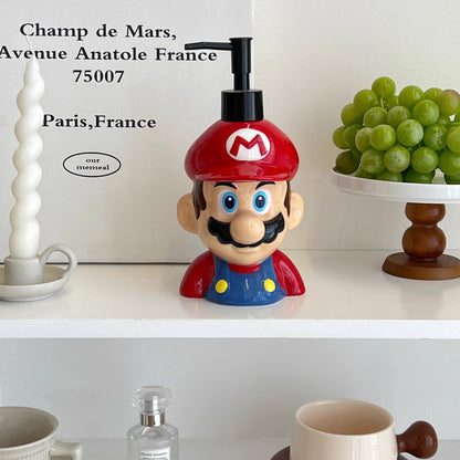 Super Mario Press Bottle – Refillable Shower Gel & Hand Soap Dispenser, Cute Bathroom Gift