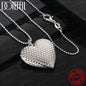 925 Sterling Silver Exquisite Heart Pendant Necklace Women Party Wedding Gift Jewelry Accessories