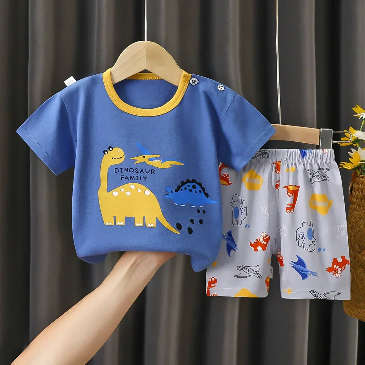 2PCS Children's Sets Boys Girl T-shirt Shorts